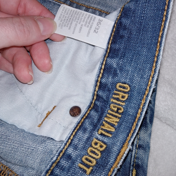 American Eagle Outfitters Mens 36x32 Original Bootcut Jeans Medium Wash Y2K - Picture 6 of 10